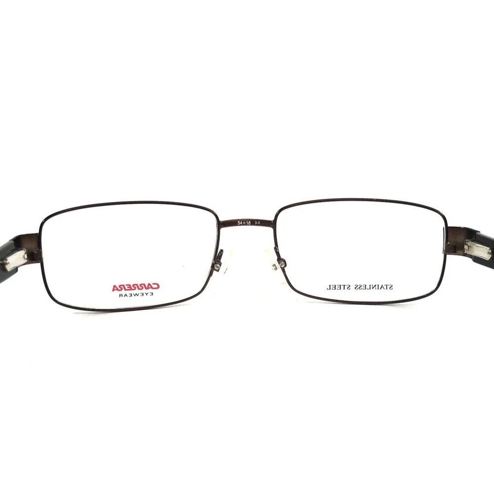 Carrera Eyeglasses Frames CA7586 1P5 Matte Brown Rectangle Wire Rim 54-18-140